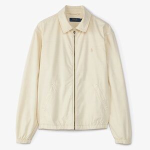 Ralph Lauren Polo Bayport Mineral-Dyed Poplin Jacket Beige Logo